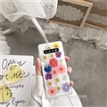 Flower Matte Silica Gel Shell TPU Shield Back Soft Cases Skin Covers for Samsung Galaxy S10 - Colorful