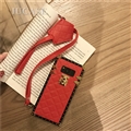 Lanyard Lattices Silica Gel Shell TPU Shield Back Soft Cases Skin Covers for Samsung Galaxy S9 Plus S9+- Red