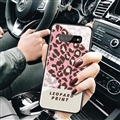 Lanyard Leopard Print Mirror Surface Silicone Glass Covers Protective Back Cases For Samsung Galaxy S10 - Pink