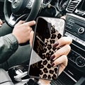 Lanyard Leopard Print Mirror Surface Silicone Glass Covers Protective Back Cases For Samsung Galaxy S9 Plus S9+  Black