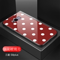 Lovers Polka Dots Mirror Surface Silicone Glass Covers Protective Back Cases For Samsung Galaxy S8 Plus S8+ - Red