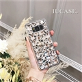 Luxury Rhinestone Silicone Hard Case Protective Shell Cover for Samsung Galaxy S8 - Silver