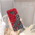 Luxury Rhinestone Silicone Hard Case Protective Shell Cover for Samsung Galaxy S9 - Red
