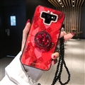 Luxury Rhinestone Silicone Hard Case Shell Cover for Samsung Galaxy Note9 - Red