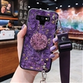 Ultrathin Matte Cases Lanyard Slanting Girl Back Covers for Samsung Galaxy Note9 - Purple