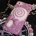 Fashion Lollipop Bling Pearl Covers Rhinestone Diamond Cases For iPhone 8 Plus - Pink