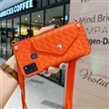 Crossbody BV Woven Multi-function Shield Silicone TPU Cases Bracket Covers For Samsung Galaxy A22 4G/5G LTE - Orange
