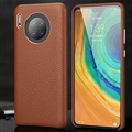 Luxury Ultrathin Real Sheepskin Leather Back Cases Holster Covers For Huawei Mate 30/30 Pro/30E Pro/30 RS - Brown