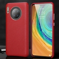 Luxury Ultrathin Real Sheepskin Leather Back Cases Holster Covers For Huawei Mate 30/30 Pro/30E Pro/30 RS - Red
