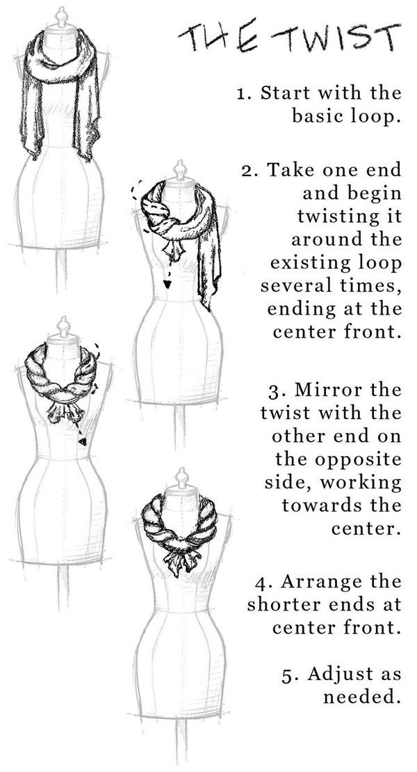 how to wear a scarf