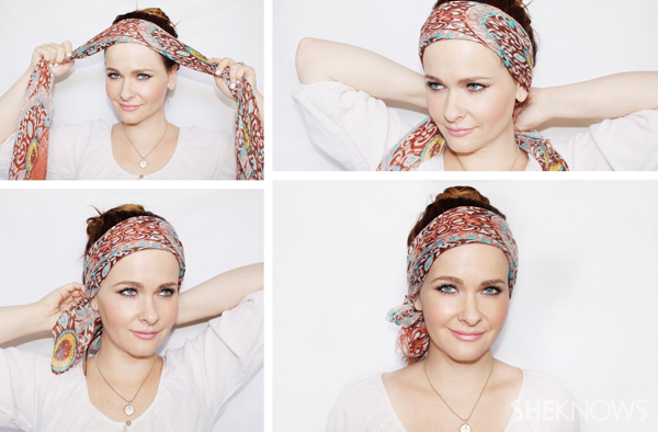 Quickie tutorials to reinvent your look with one scarf, 10 new ways