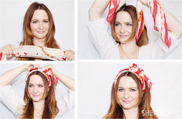 Quickie tutorials to reinvent your look with one scarf, 10 new ways