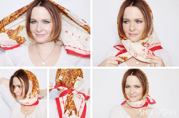Quickie tutorials to reinvent your look with one scarf, 10 new ways