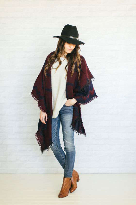 how to wear a blanket scarf