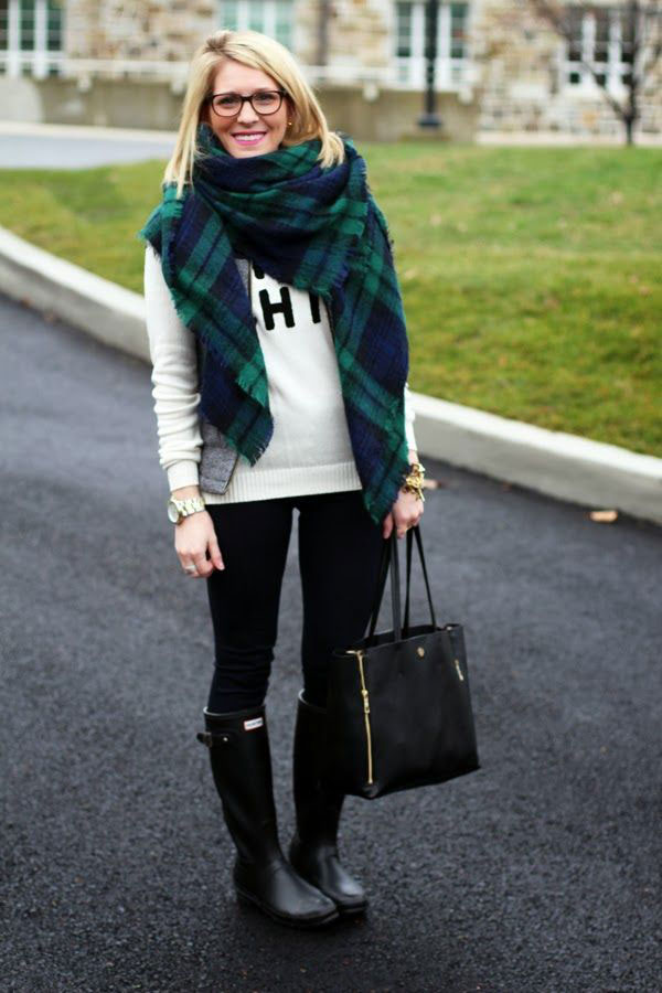 how to wear a blanket scarf