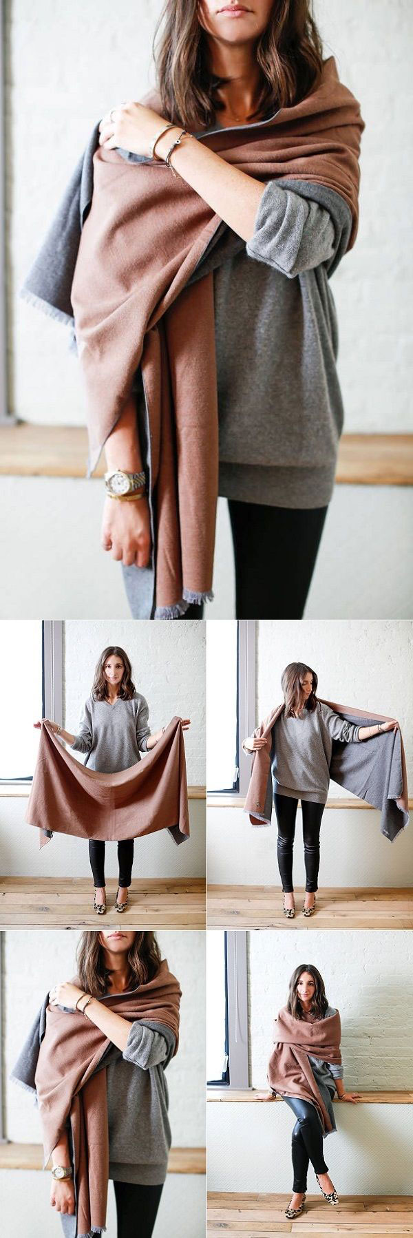how to wear a blanket scarf