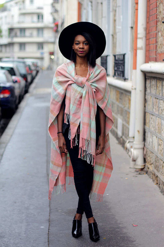 how to wear a blanket scarf