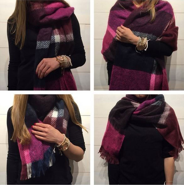 how to wear a blanket scarf
