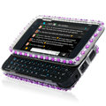 100% Brand New Purple Zebra 3D Crystal Bling Hard Plastic Case For Nokia N900