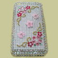 Brand New White Flower Bling Crystal Diamond Rhinestone Cover Case for Apple iPhone 3G 3GS