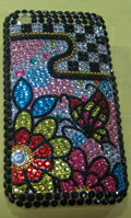 Brand New Crystal Butterfly Diamond Rhinestone Bling Cover Case For Apple iphone 3G 3Gs