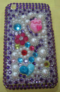Brand New Pearl Crystal Bling Diamond Rhinestone Plastic Case For Apple iphone 3G 3Gs