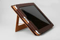 iPad Bracket Leather Case Two stalls Support Case Maroon