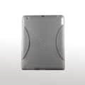iPad 2 / The New iPad case Crescent Silicone Case Seismic drop resistance - Transparent Black