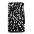 zebra iphone 4G case crystal bling cover - EB005