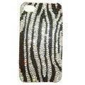 zebra iphone 4G case crystal diamond cover