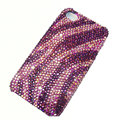 Zebra iphone 4G case bling crystal cover - purple