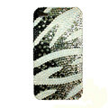 Zebra iphone 3G case crystal diamond bling cover