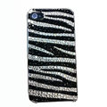 Zebra iphone 4G case crystal bling cover Fringe