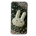 Rabbit Crystal bling case for iphone 4G Transparent shell