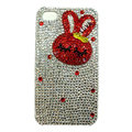 Rabbit Crystal bling case for iphone 4G - red