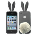 Rabbit ears Silicone case for iphone 4G - grey