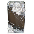 Camellia bling crystal case for iphone 3gs