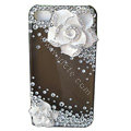 Camellia bling crystal case for iphone 4