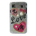 Brand New Hearts crystal bling case for Samsung i9000