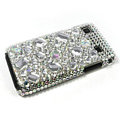 Rhinestone Crystal case for Samsung i9000 - white