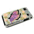 Butterfly bling crystal for Samsung i9000 case - yellow