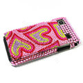 Heart bling crystal for Samsung i9000 case - red