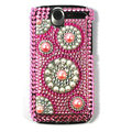 Brand new bling crystal case for HTC G7 - pink