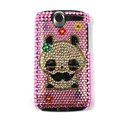 Panda bling crystal case cover for HTC G7 - pink