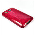 Silicone Case For HTC DESIRE HD G10 A9191 - red Circle pattern