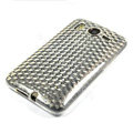 Silicone Case For HTC DESIRE HD G10 A9191 - white diamond pattern