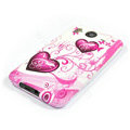 Silicone Case For HTC DESIRE HD G10 A9191 - Pink Heart pattern