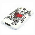 Silicone Case For HTC DESIRE HD G10 A9191 - Red Heart pattern
