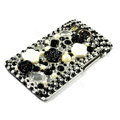 Flower 3D bling crystal case for HTC Desire HD A9191 G10 - black