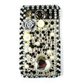 Hearts 3D bling crystal case for HTC Desire HD A9191 G10 - black